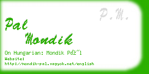 pal mondik business card